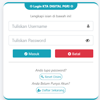 Register PGRI Nagan Raya - Persatuan Guru Republik Indonesia Cabang Nagan Raya